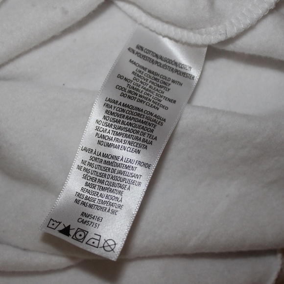 Calvin Klein Jeans White Crewneck Sweatshirt Metallic Silver Logo BRAND NEW - Picture 4 of 4